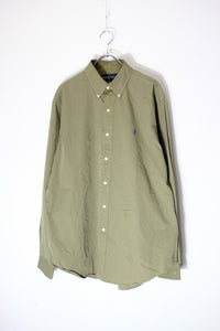 L/S ONE POINT SHIRT / OLIVE [SIZE: L USED]