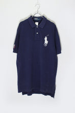 画像をギャラリービューアに読み込む, 90&#39;S S/S ONE POINT BIG PONY POLO SHIRT / NAVY [SIZE: L USED]
