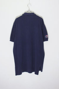 90'S S/S ONE POINT BIG PONY POLO SHIRT / NAVY [SIZE: L USED]