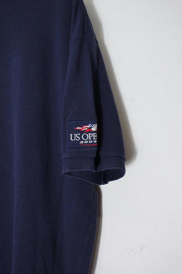 90'S S/S ONE POINT BIG PONY POLO SHIRT / NAVY [SIZE: L USED]