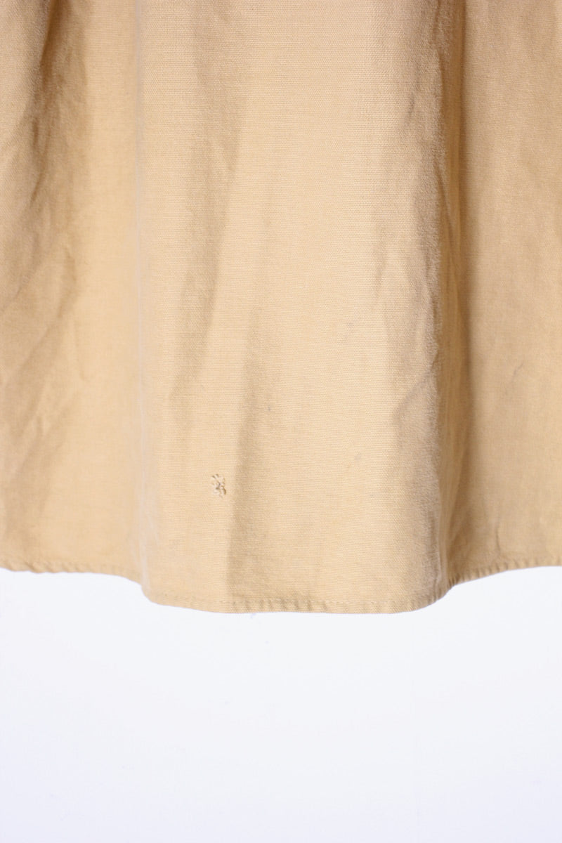 MADE IN USA 80'S L/S SHIRT / BEIGE [SIZE: L equivalent USED]