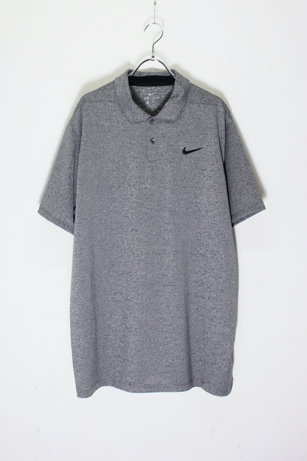 S/S DRY-FIT POLO SHIRT / DARK GRAY [SIZE: XL DEADSTOCK/NOS]