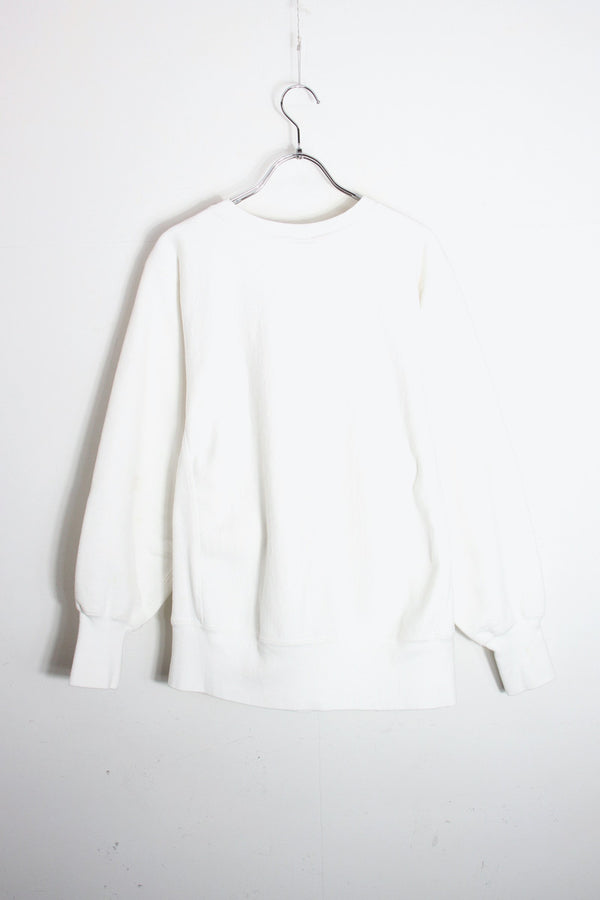MADE IN USA 90'S REVERSE WEAVE ONE POINT SWEATSHIRT / WHITE [SIZE: M USED]
