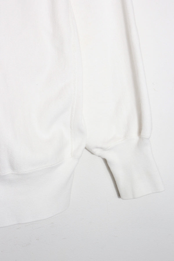MADE IN USA 90'S REVERSE WEAVE ONE POINT SWEATSHIRT / WHITE [SIZE: M USED]