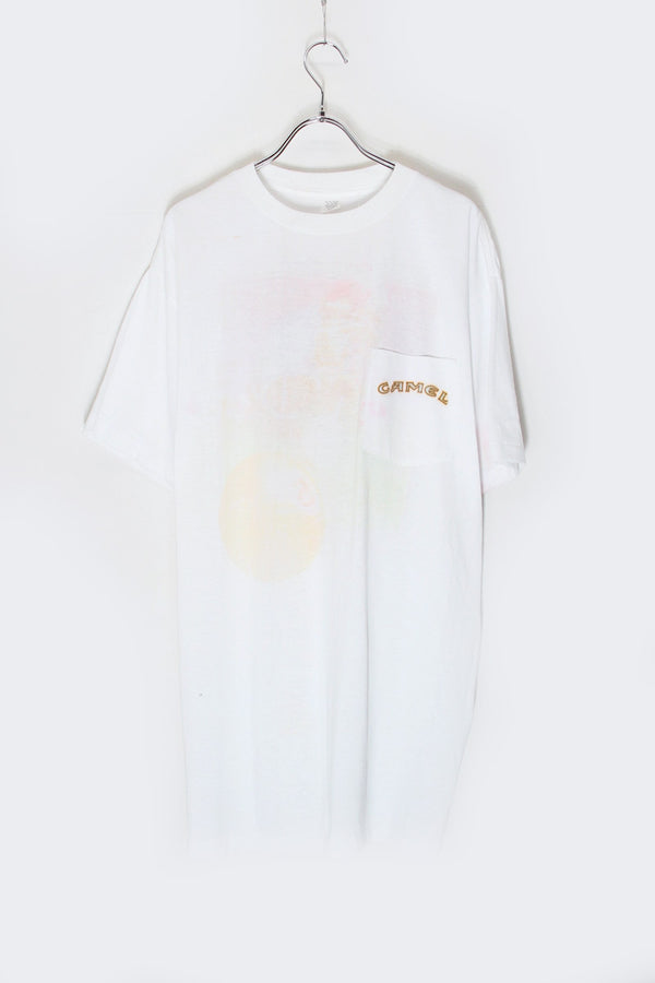 MADE IN USA 93'S S/S CAMEL BILLIARDS BACK PRINT ADVERTISING T-SHIRT / WHITE [SIZE: XL DEADSTOCK/NOS]