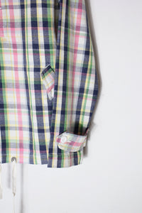 90'S PULLOVER CHECK JACKET / MULTI [SIZE: L USED]