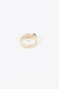 925 VINTAGE SILVER RING W/STONE [SIZE: 16号相当 USED]