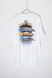 MADE IN USA 90'S S/S CAMEL GT BACK PRINT ADVERTISING T-SHIRT / WHITE [SIZE: XL DEADSTOCK/NOS]