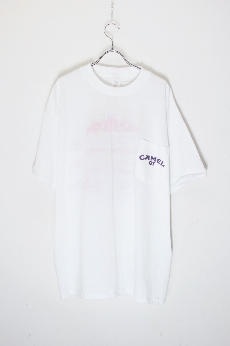 MADE IN USA 90'S S/S CAMEL GT BACK PRINT ADVERTISING T-SHIRT / WHITE [SIZE: XL DEADSTOCK/NOS]