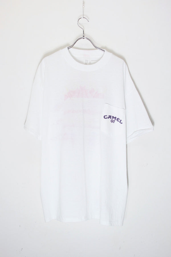 MADE IN USA 90'S S/S CAMEL GT BACK PRINT ADVERTISING T-SHIRT / WHITE [SIZE: XL DEADSTOCK/NOS]