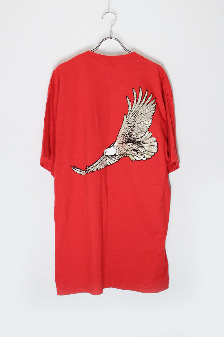 MADE IN USA 90'S S/S WINSTON BACK FOAM PRINT POCKET ADVERTISING T-SHIRT / RED [SIZE: XL DEADSTOCK/NOS]