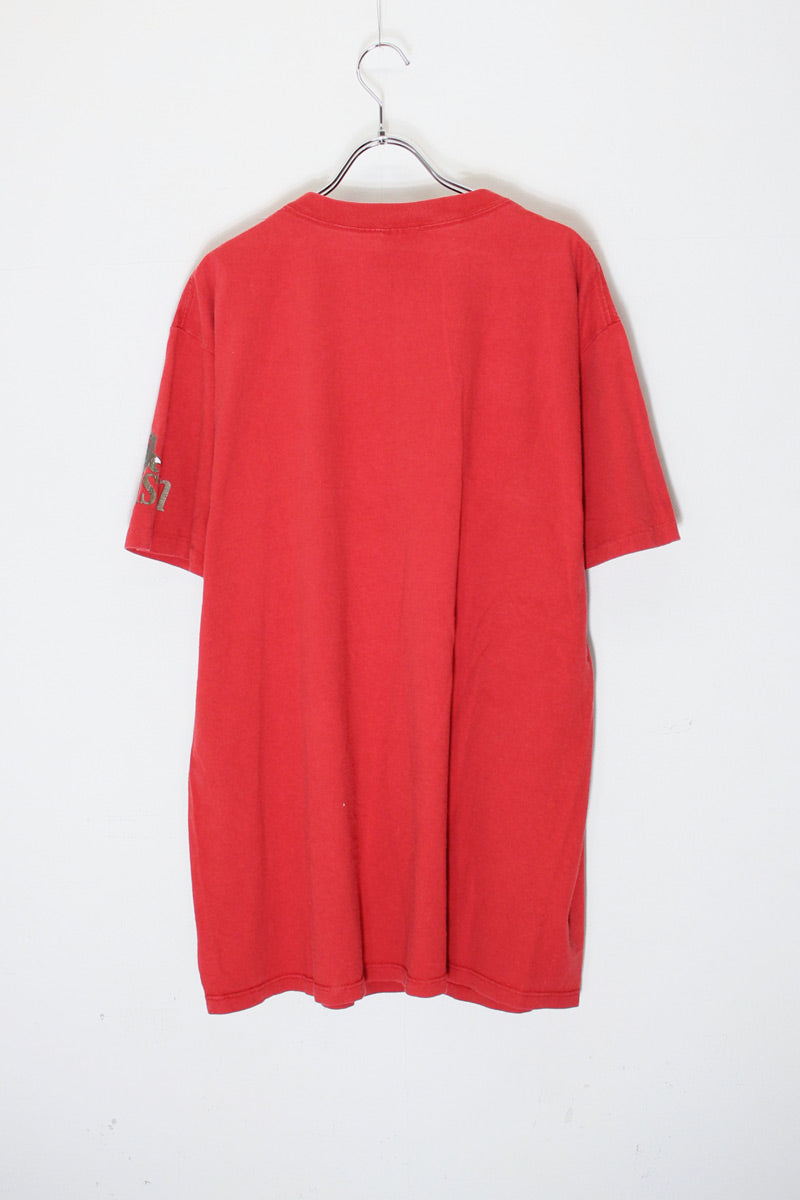 MADE IN USA 90'S WINSTON SATISFACTION GUARANTEED T-SHIRT / RED [SIZE: XL USED]