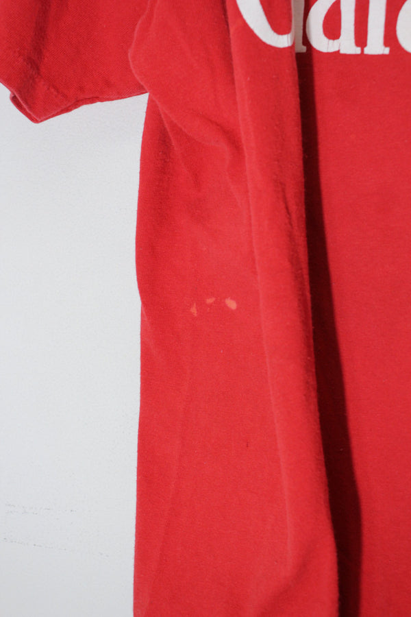 MADE IN USA 90'S WINSTON SATISFACTION GUARANTEED T-SHIRT / RED [SIZE: XL USED]