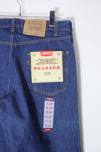 MADE IN USA 97'S ORANGE TAB 550 DENIM PANTS / INDIGO [SIZE: W33xL36 DEADSTOCK/NOS]