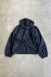 Y2K EARLY 00'S HALF-ZIP NYLON JACKET / BLACK / YELLOW [SIZE: M USED]