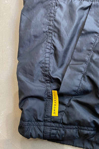 Y2K EARLY 00'S HALF-ZIP NYLON JACKET / BLACK / YELLOW [SIZE: M USED]