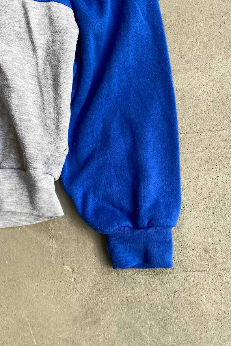 90'S SWEAT TRACK JACKET / BLUE / GRAY [SIZE: XL USED]