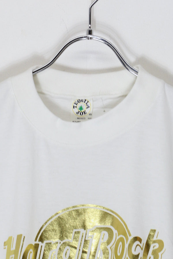 MADE IN MEXICO 90'S S/S HARD ROCK CAFÉ CANCUN PRINT T-SHIRT / WHITE [SIZE: M USED]