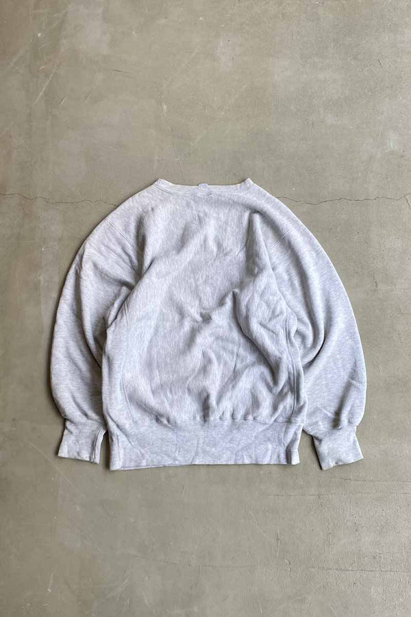 MADE IN USA 90'S REVERSE WEAVE JRS EMBROIDERY SWEATSHIRT / GRAY [SIZE: XL USED]
