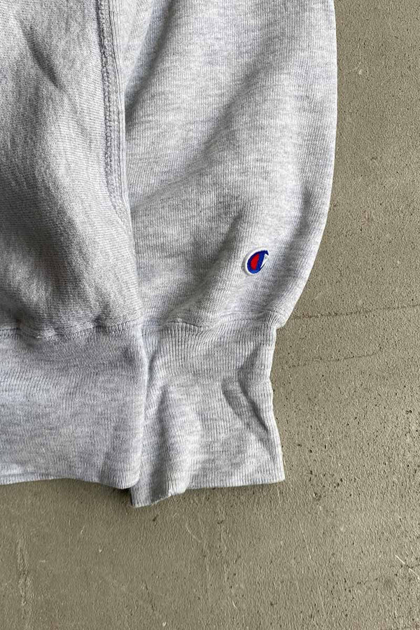 MADE IN USA 90'S REVERSE WEAVE JRS EMBROIDERY SWEATSHIRT / GRAY [SIZE: XL USED]