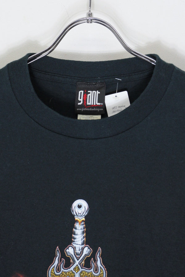 MADE IN MEXICO 03'S KORN PRINT BAND T-SHIRT / BLACK [SIZE: XL USED]