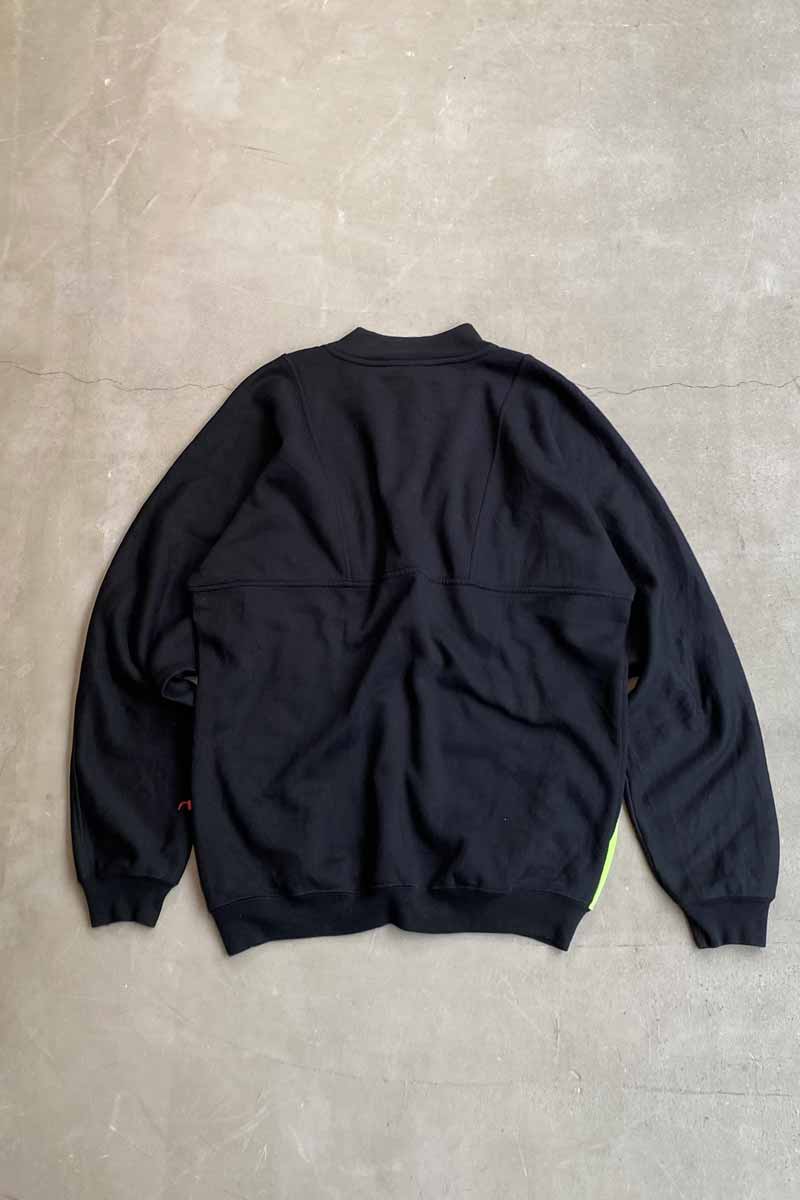 90'S HALF SNAP SWEATSHIRT / BLACK [SIZE: L USED]