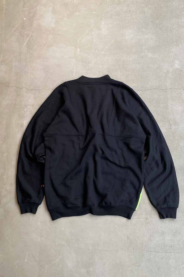 90'S HALF SNAP SWEATSHIRT / BLACK [SIZE: L USED]