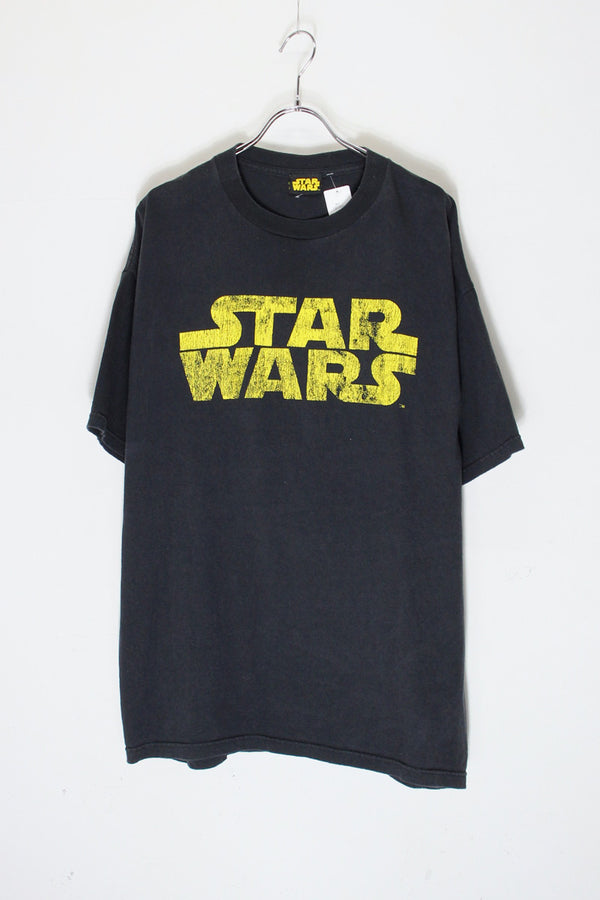 90's S/S STAR WARS PRINT MOVIE T-SHIRT / BLACK [SIZE: XL Equivalent, USED]