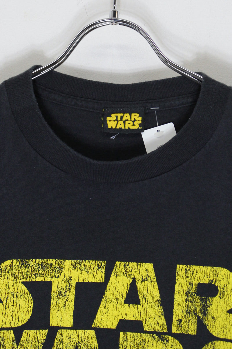 90's S/S STAR WARS PRINT MOVIE T-SHIRT / BLACK [SIZE: XL Equivalent, USED]