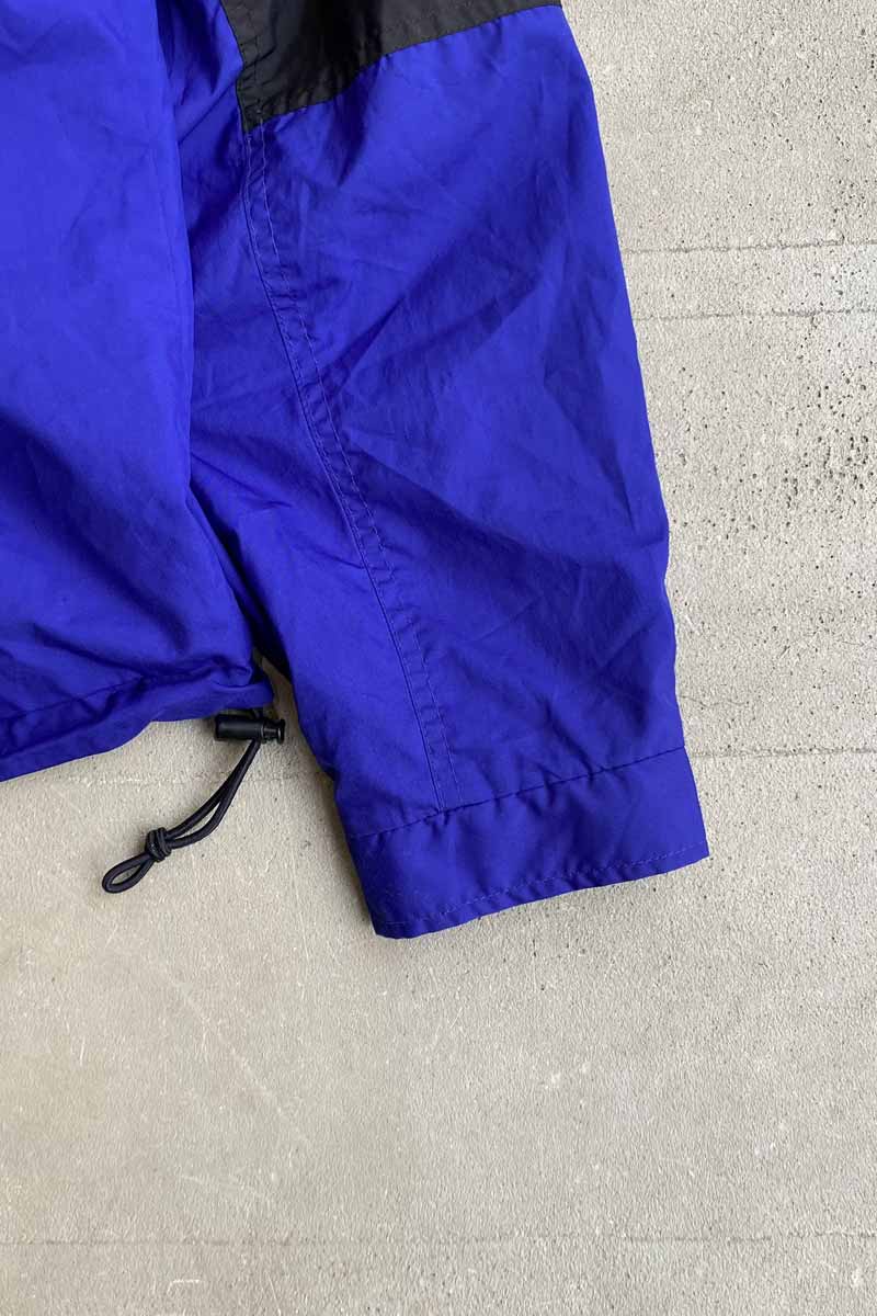 90'S ZIP UP NYLON JACKET / BLUE [SIZE: L USED]