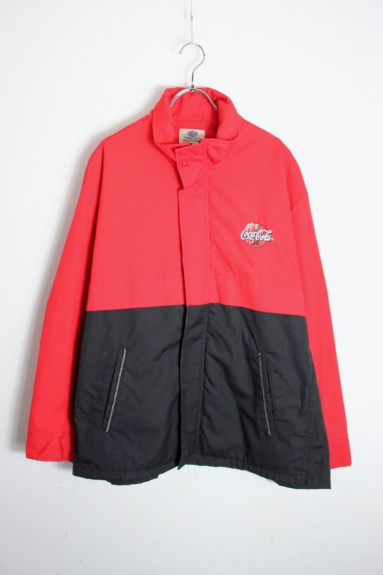 MADE IN USA 90'S ZIP JACKET COCA COLA / RED/BLACK [SIZE: L USED]