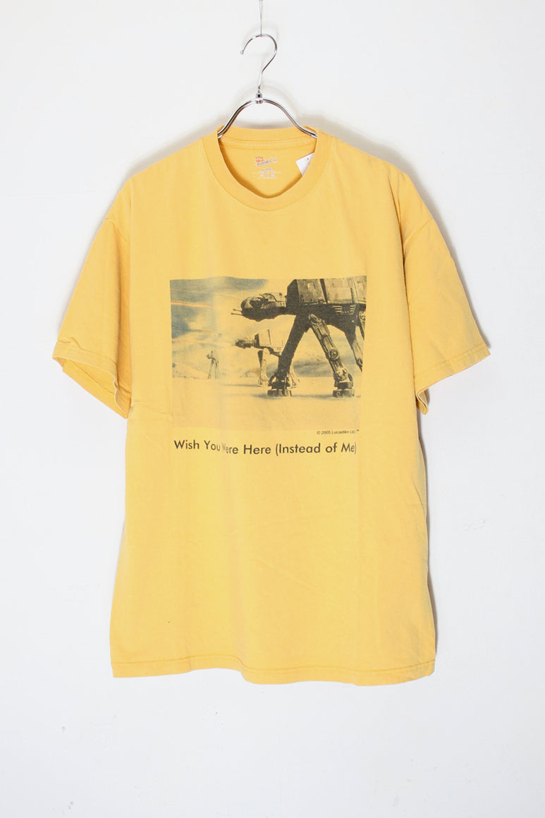 05'S S/S STAR WARS PRINT MOVIE T-SHIRT / YELLOW [SIZE: L USED]