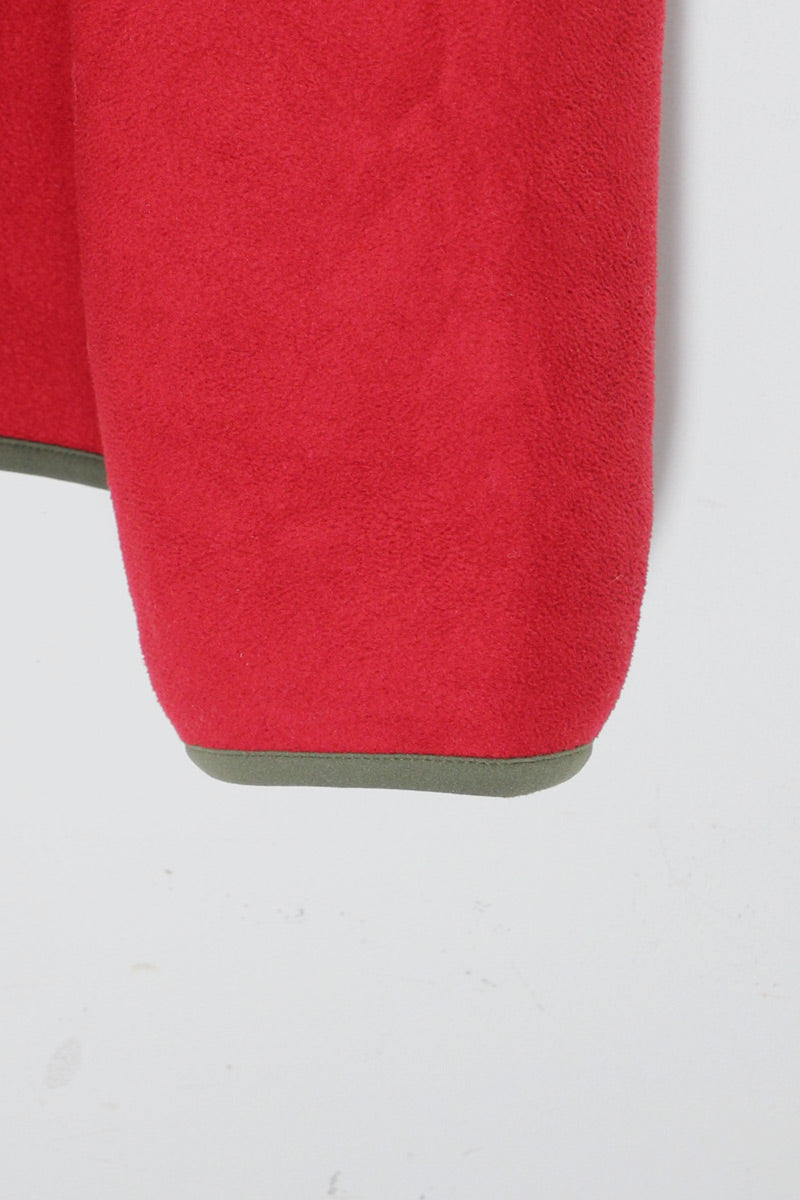 90'S FLEECE PULLOVER HOODIE JACKET / RED [SIZE: XL USED]