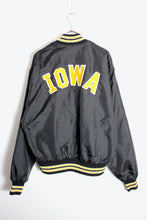 画像をギャラリービューアに読み込む, 80&#39;S IOWA NYLON STADIUM PUFF JACKET / BLACK [SIZE: L USED]
