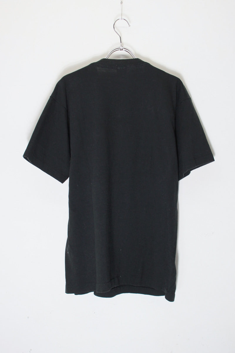 MADE IN USA 90'S S/S MOJO RADIO 95.5FM PRINT ADVERTISING T-SHIRT / BLACK [SIZE: L DEADSTOCK/NOS]