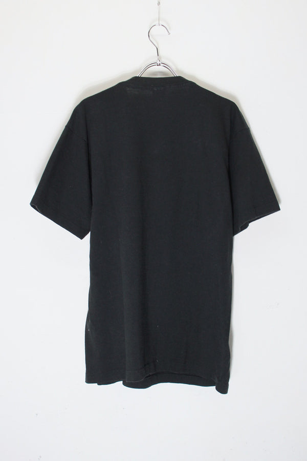 MADE IN USA 90'S S/S MOJO RADIO 95.5FM PRINT ADVERTISING T-SHIRT / BLACK [SIZE: L DEADSTOCK/NOS]