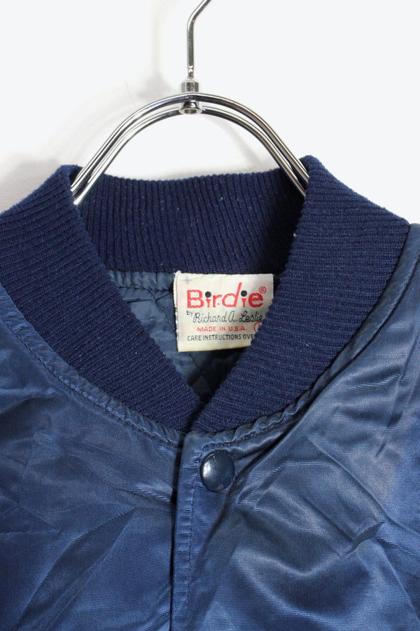 MADE IN USA 89'S SATIN STADIUM PUFF JACKET / NAVY [SIZE: L USED]
