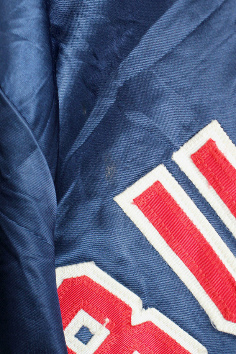 MADE IN USA 89'S SATIN STADIUM PUFF JACKET / NAVY [SIZE: L USED]