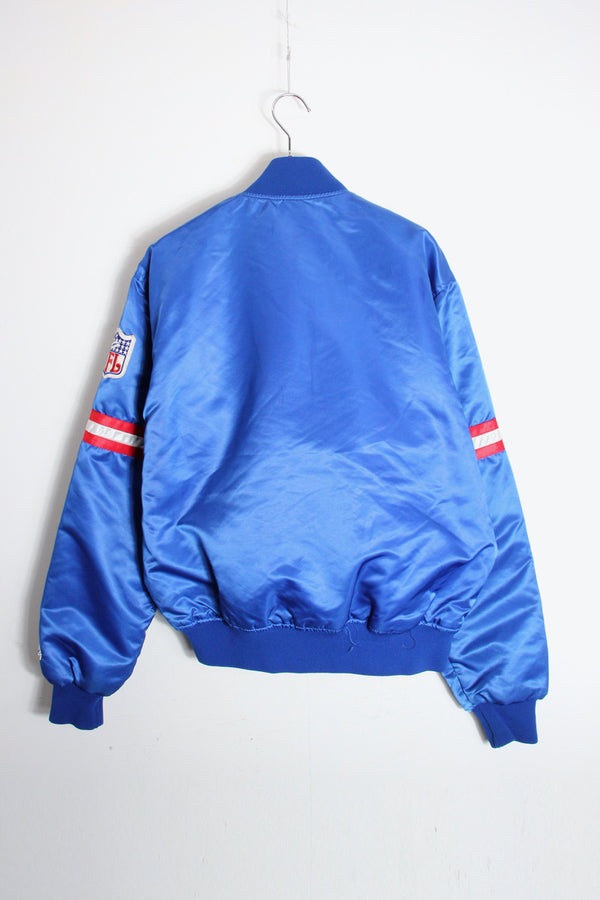 90'S NFL NY GIANTS NYLON STADIUM JACKET / BLUE [SIZE: M USED]
