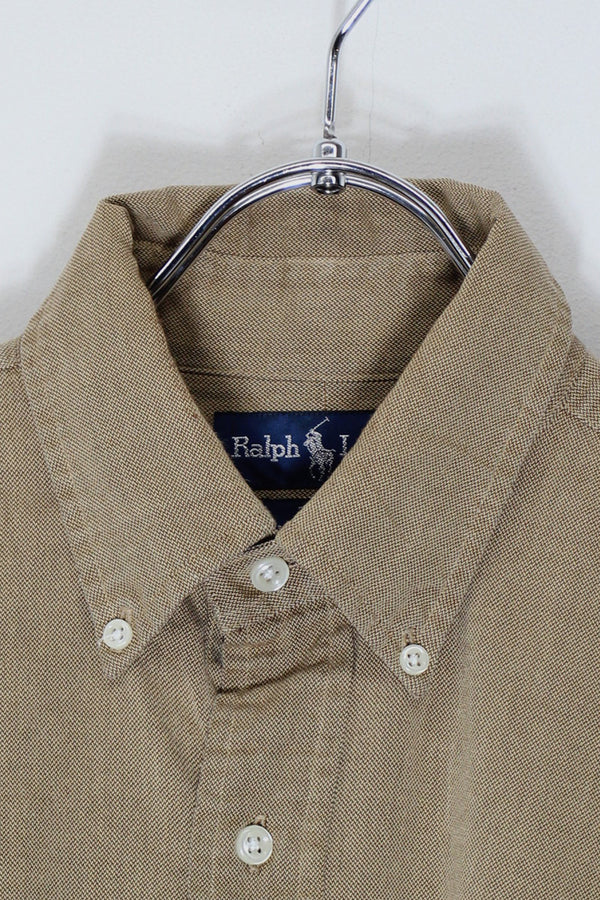 90'S BLAKE L/S BD SHIRT / BROWN [SIZE: M USED]