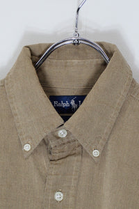 90'S BLAKE L/S BD SHIRT / BROWN [SIZE: M USED]