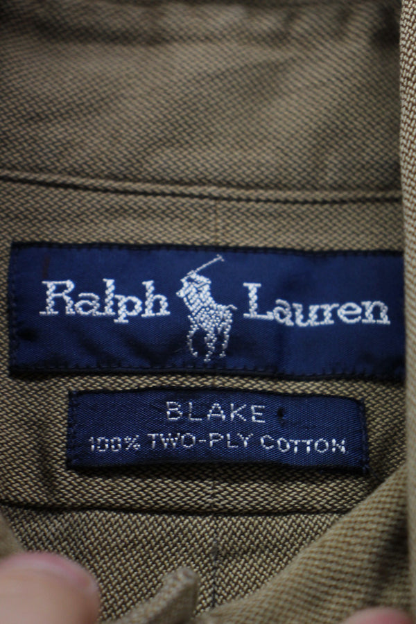 90'S BLAKE L/S BD SHIRT / BROWN [SIZE: M USED]