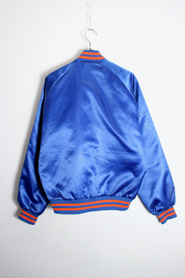 MADE IN USA 90'S NFL BRONCOS NYLON STADIUM JACKET / BLUE [SIZE: S USED]