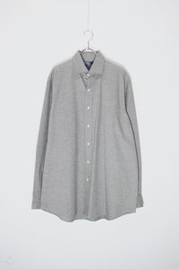 90'S L/S COTTON FLANNEL SHIRT / CHARCOAL GREY [SIZE: L USED]