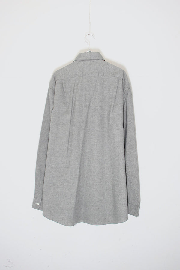 90'S L/S COTTON FLANNEL SHIRT / CHARCOAL GREY [SIZE: L USED]