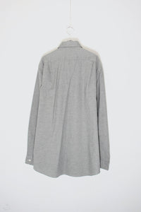 90'S L/S COTTON FLANNEL SHIRT / CHARCOAL GREY [SIZE: L USED]
