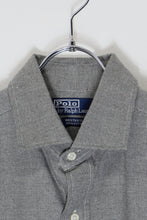 画像をギャラリービューアに読み込む, 90&#39;S L/S COTTON FLANNEL SHIRT / CHARCOAL GREY [SIZE: L USED]
