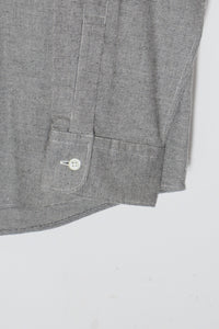 90'S L/S COTTON FLANNEL SHIRT / CHARCOAL GREY [SIZE: L USED]