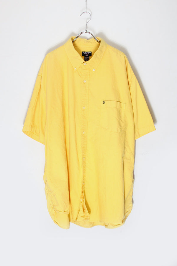 90'S S/S BD SHIRT / YELLOW [SIZE: XXL USED]