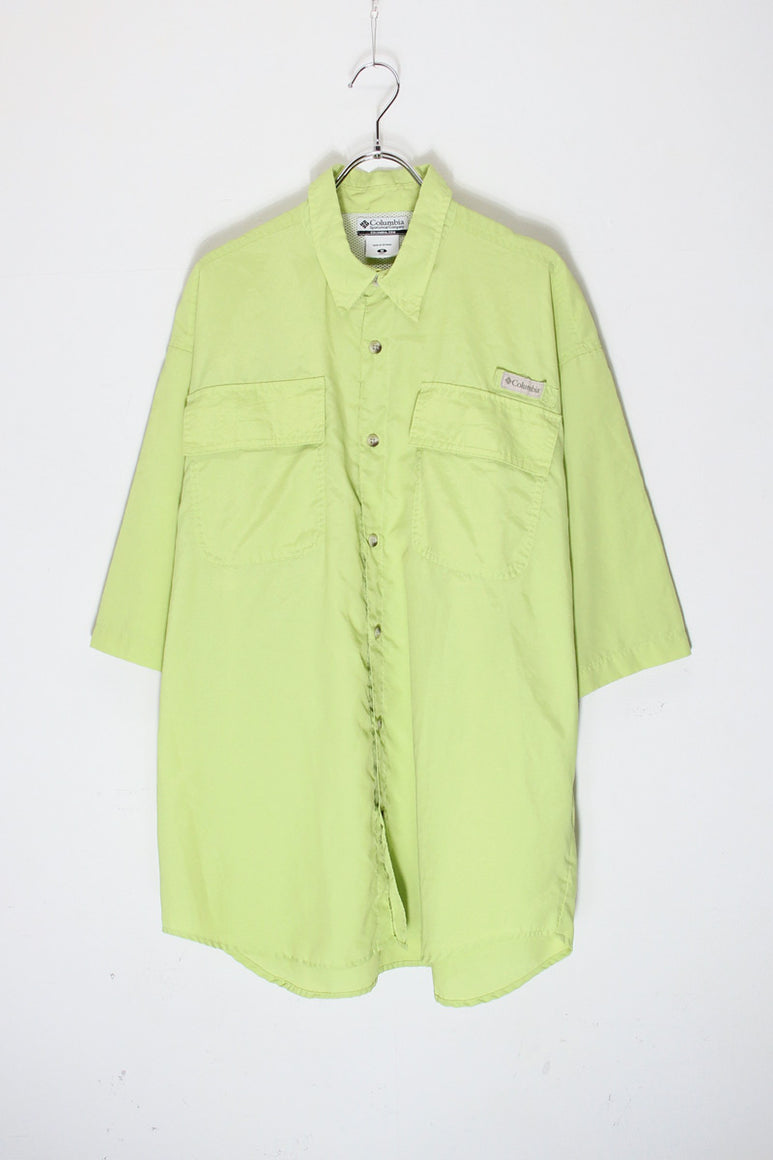 PFG S/S BAHAMA SHIRT / LIME GREEN [SIZE: M USED]